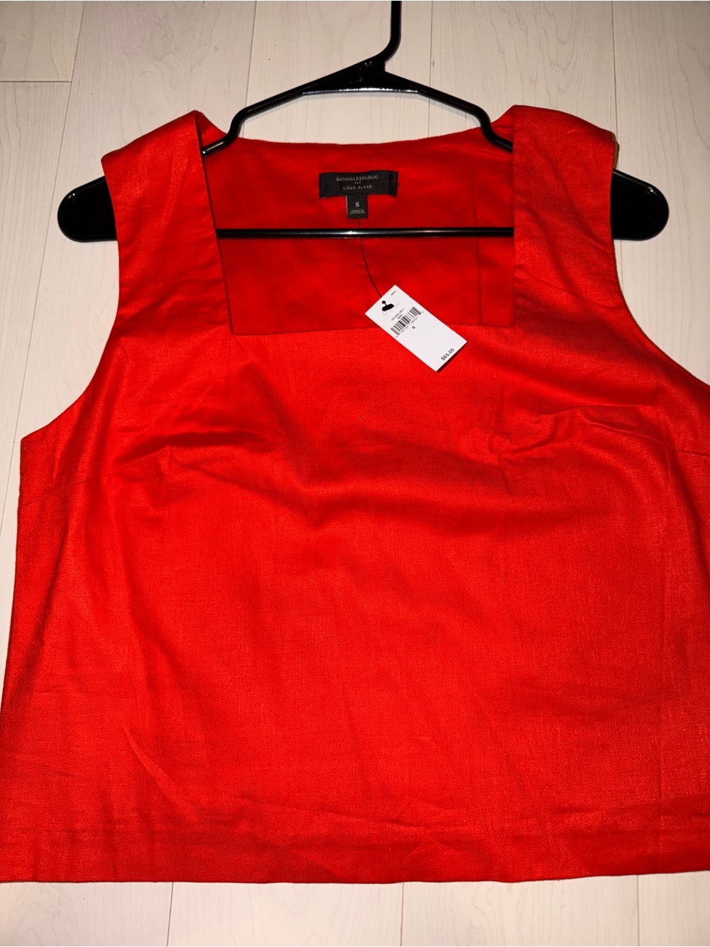 Banana Republic Bright Red Square Neck Tank